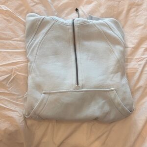 lululemon athletica Light Blue Scuba Half Zip with Hood